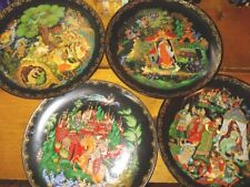 Set Of Four (4) 1988 Tianex Bradex Russian Fairy Tale Folk Tale Collector Plates picture