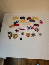 Vintage Lot Of Mini Toys Plastic Cars Advertising, Trinkets Pins Davy Crockett  picture