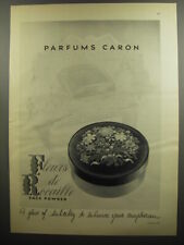 1952 Caron Fleurs de Rocaille Face Powder Ad - Parfums Caron picture