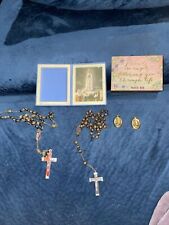 Lot of 6 Religious items Including Rosary Beads, Charms And Boxes picture