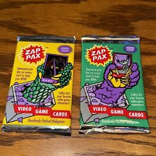 NON SPORTS CARDS LOT OF 2 ZAP PAX VIDEO GAME CARDS SEALED IN PACKS picture