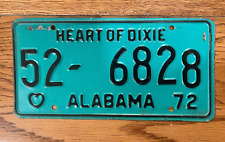 1972 Alabama License Plate Car Tag Morgan County Decatur picture