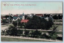 Wadena Minnesota MN Postcard Birds Eye View From High School Trees 1910 Vintage picture