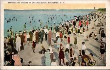 Postcard NY Rochester, Bathers and Others at Ontario Beach; New York Av picture