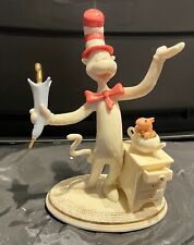 RARE LENOX DR.SEUSS THE CAT IN THE HAT FIGURINE WITH FISH BLUE UMBRELLA picture