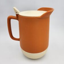 Vintage Le Beau Products Baraboo Wisconsin 44 Oz Orange Tan S-10 Drink Pitcher picture