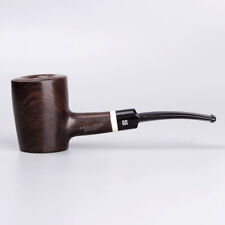 MUXIANG Poker Pipe Ebony Wood Tobacco Pipe Smoking Wooden Pipe 9mm Sitter Pipe picture