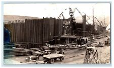 c1930's Coffer Dam Car Truck Coulee Dam Washington WA RPPC Photo Postcard picture