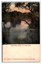 LE MARS Iowa ~ FLOYD RIVER  1905c ~ Plymouth County on CStPM&O railroad picture