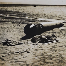 Shell Beach Battle Guadalcanal WW2 1942 Photo Vintage Snapshot Campaign War D364 picture