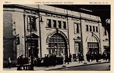 Long Island Railroad Station Depot Brooklyn New York NY c1940 Postcard picture