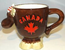 CANADA MOOSE Ceramic 3D Figural Hand Painted Souvenir Mug Cup   picture