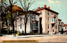 Baltimore Maryland MD Cardinal Gibbon's House Street View Vintage 1908 Postcard picture