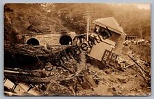 Real Photo 1913 Manunka Chunk NJ RR Tower Disaster New Jersey RP RPPC D249 picture
