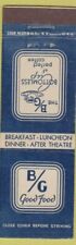 Matchbook Cover - BG Good Food Coffee Chicago IL chain picture