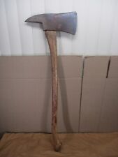 Vintage Firefighter Fire Axe Wood Handle Original Red 6lb 6oz Total 35.5