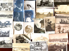Antique /Vintage RPPC Real Photo Postcard Lot of 30 Women,Men,Horse & Carriage picture