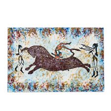 Ancient Greek Minoan Wall Painting Bull-Leaping Handmade Decoration Gift 4'' picture