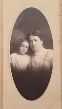 Antique Circa 1880s Beautiful WOMAN W/ GIRL. picture