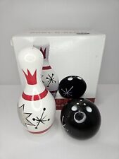 Clay Art Bowl-O-Rama Salt & Pepper Shakers Set NIB 2005 5” picture