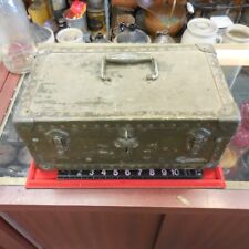 Rare US Military Barber Field Kit Box Only Army Green WWII picture