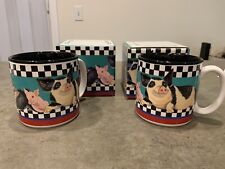 Vintage Potpourri Designs Sue E. Pigg Coffee Mug Cups NIB Lot Of 2 picture