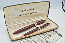 Restored Sheaffer EXCELLENT Burgundy Snorkel Valiant, Medium Point Pen & Pencil picture