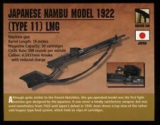 Japanese Nambu Model 1922 (Type 11) Light Machine Gun Atlas Classic Firearm Card picture