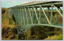 Taos High Bridge Rio Grande Gorge Petley Ariel Mountain View Vintage Postcard 55 picture