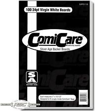 Comic Care 100 24pt. Virgin White Silver Age Size Backing Boards picture