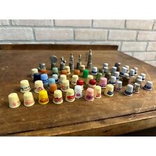 Vintage Huge Lot Thimble Collection Advertising Pewter Soda Pepsi Coca Cola Dr P picture