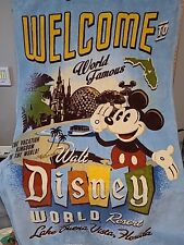 Disney World Resort Mickey Mouse Fleece Throw Blanket 40