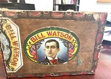 Antique Wood Cigar Box Bill Watson Pennsylvania Great Eastern 6x8