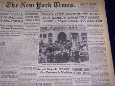 1944 APRIL 27 NEW YORK TIMES - TROOPS SEIZE MONTGOMERY WARD - NT 1636 picture