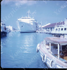 Sl85 Original Slide 1967 Sunward passenger cruise ship harbor 602a picture
