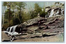 c1910's Ellenville NY, Hanging Rock Falls Lower Falls Waterfall Antique Postcard picture