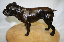 BRONZE SCULPTURE BULL DOG SIGNED BARYE #119 picture