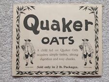 Quaker Oats Victorian Print Ad 1895 1890s D1 picture