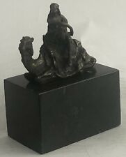 Lawrence of Arabia Camel Man Rider Bronze Marble Statue Home Decor Cast Art Deal picture