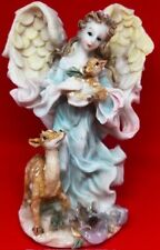 Vintage Angel with Deer Doe Fawn Figurine picture