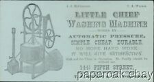 ca1880's Little Chief Washing Machine San Francisco Trade Card picture