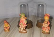 3 ANRI MINIATURE WOOD CARVING HAND PAINTED FIGURINES picture