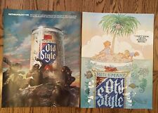Vintage Old Style Beer Poster Sign Lot Of 2 NOS G Heileman’s picture