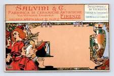 Salvini & C. Ceramic Advertising FLORENCE Italy Firenze Art Nouveau 1900s picture