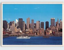 Postcard Hudson River Piers and Midtown Manhattan Skyline New York City NY USA picture