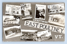 RPPC 1950'S. GREETINGS FROM EAST POULTNEY, VT. POSTCARD. HH20 picture