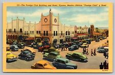 The Foreign Club Building and Hotel. Tijuana Mexico. Vintage Postcard picture