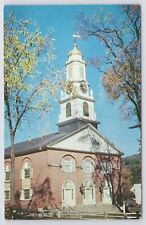 Peterborough New Hampshire~Monadnock Region Town Church~Vintage Postcard picture