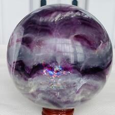 1940G Natural Fluorite ball Colorful Quartz Crystal Gemstone Healing picture