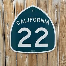 Authentic California 22 Garden Grove Freeway Sign With Authentic CA Print Stamp picture